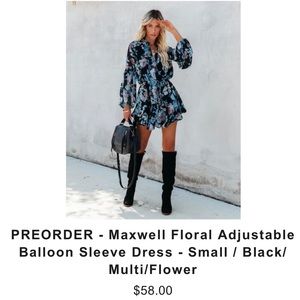 Vici Maxwell Balloon Sleeve Floral Dress — small